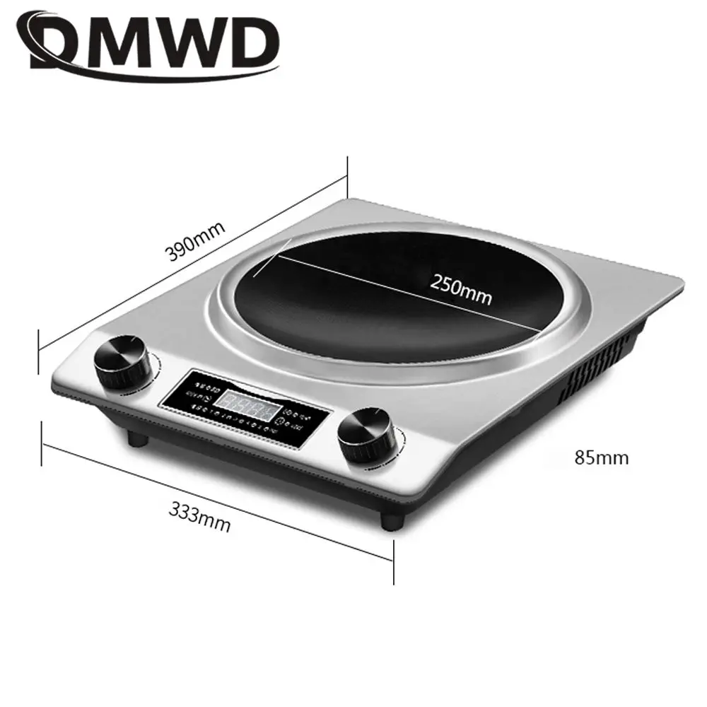 DMWD 3500W Household Induction Cooker Electromagnetic Oven Heating Plate Electric Stove Cooking Machine Knob Control Waterproof