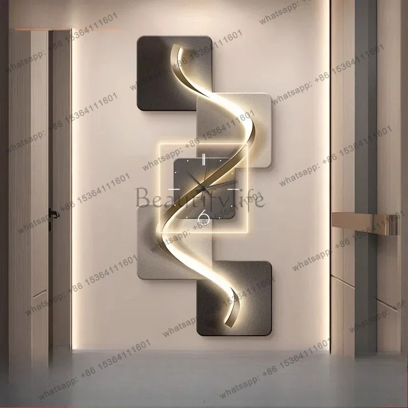 LJY Plug Clock Luxury Clocks Light European Elegant Modern Living Room Wall Clock Bedroom Aesthetic Wanduhr Room Decoration