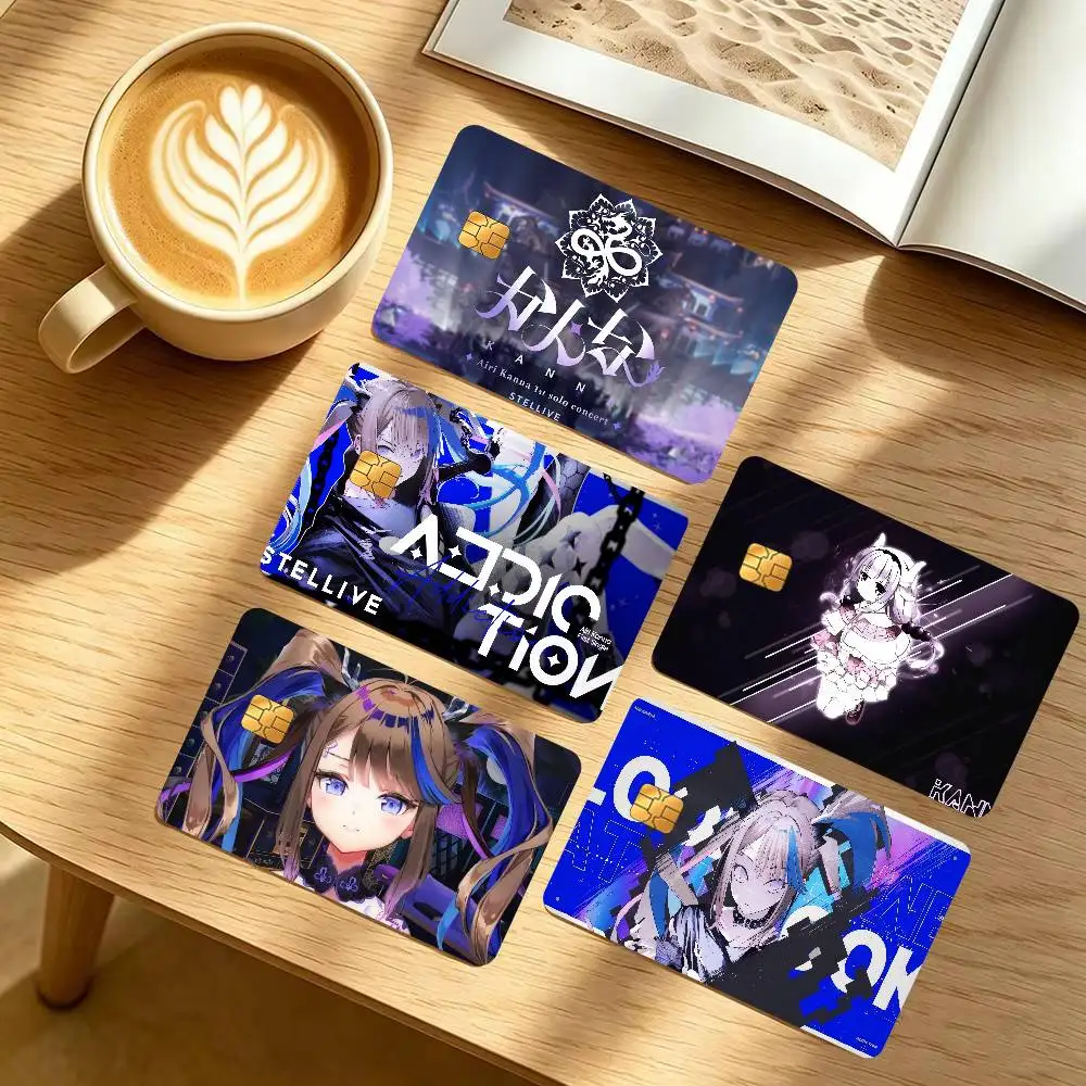 Anime Airi Kanna Film Kreditkarten- und Fahrkarten-Schutzaufkleber, wasserdichte Kartenfront-Dekoration