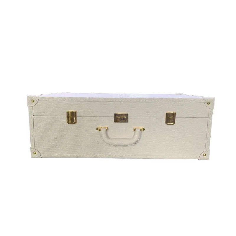 

Soft leather suitcase Home cabinet Decorative box