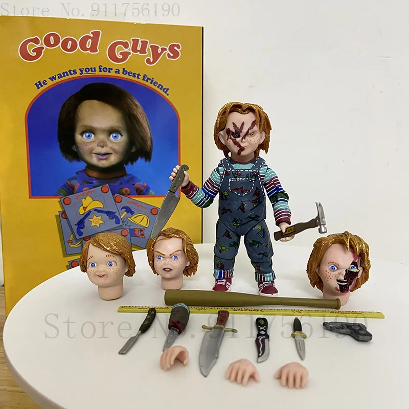 NECA تشاكي عمل الشكل البلاستيكية تشايلدز لعب الرجال الجيدين في نهاية المطاف تحصيل لعبة مجسمة 4 "10 سنتيمتر