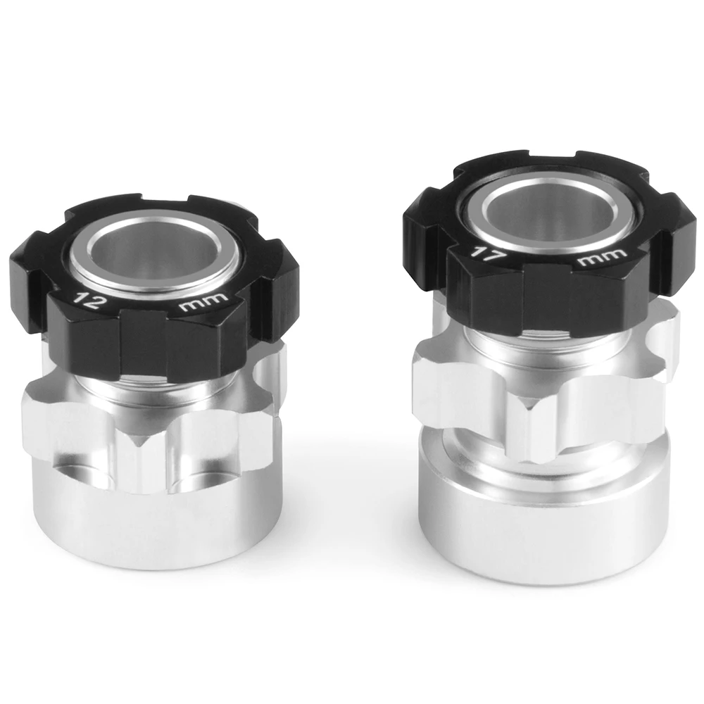 YEAHRUN Aluminum Alloy 12mm to 17mm Extended  Wheel Hex Adapter +6mm/+10mm Hex Drive Hub for 1/10 Slash 4X4 RC Racing Car Parts