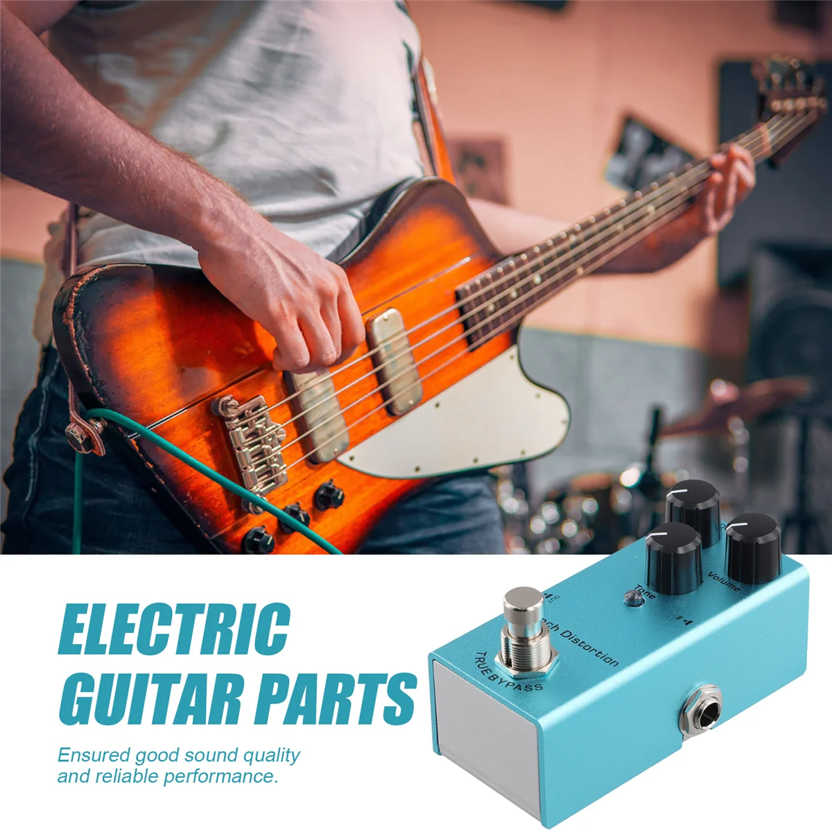 

Lo-ok Мини-электрогитара Педаль эффектов Электрогитара Педаль искажения для электрогитары