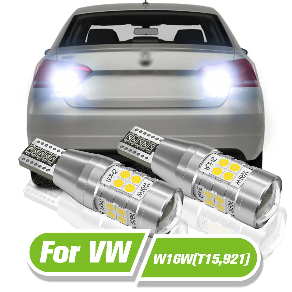 

For VW Beetle Golf Passat CC Touareg Eos Tiguan Atlas Routan GTI LED Reverse Light W16W T15 921 2pcs Backup Lamp Accessories