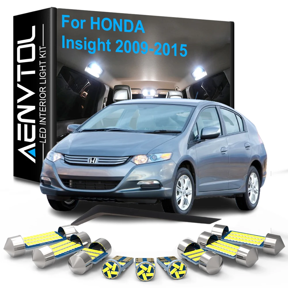 

11pcs LED Interior Lights Canbus For Honda Insight 2009 2010 2011 2012 2013 2014 2015 Dome Reading Trunk Door License plate Lamp