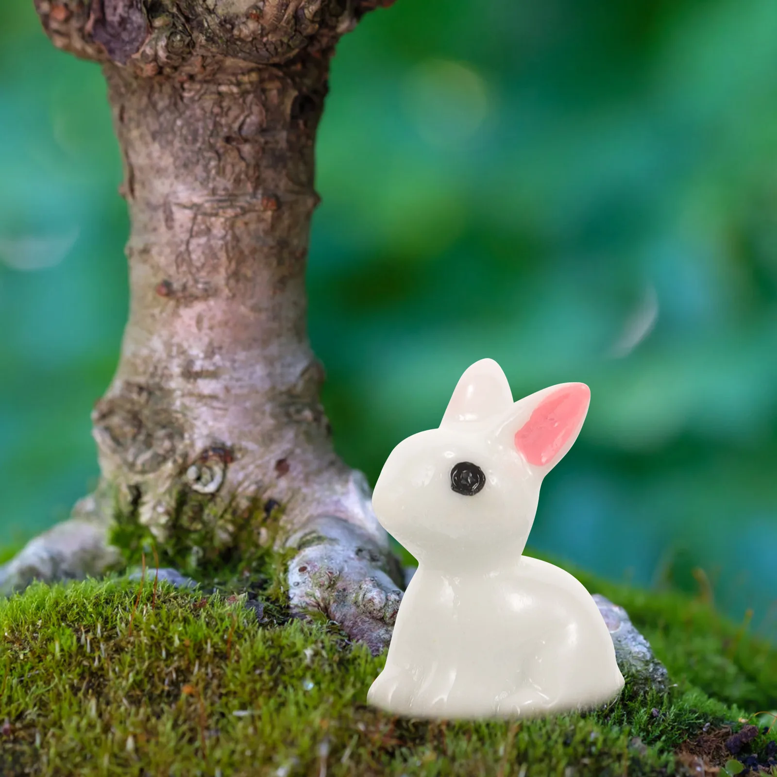 

100 Pcs Mini Rabbit Figurine Resin Crafts Lightweight Gifts Stable Display Miniature Ornaments DIY Accessories