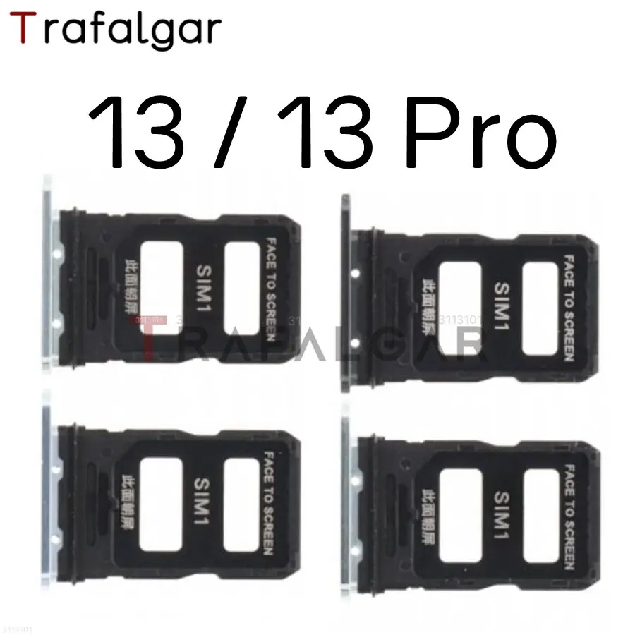 Sim Card Trays For Xiaomi 13 13 Pro SIM Tray Micro SD Card Slot Holder Adapter Socket Replacement 2211133C 2211133G 2210132G