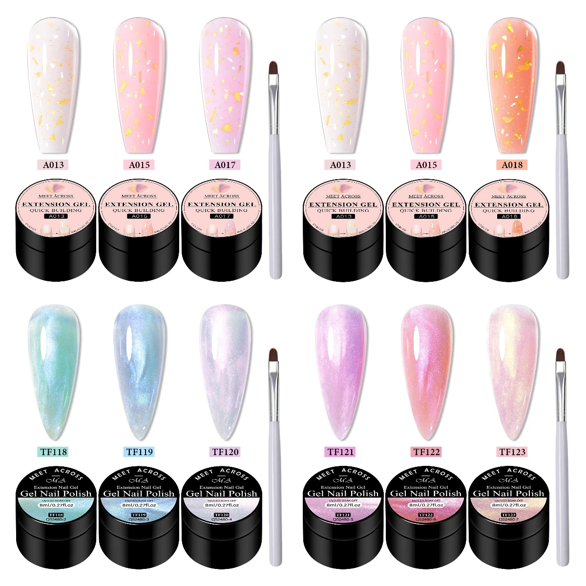 Resin Art Tool Kit - ชุดเจลต่อเล็บ 3 ชิ้น ขนาด 8 มล.