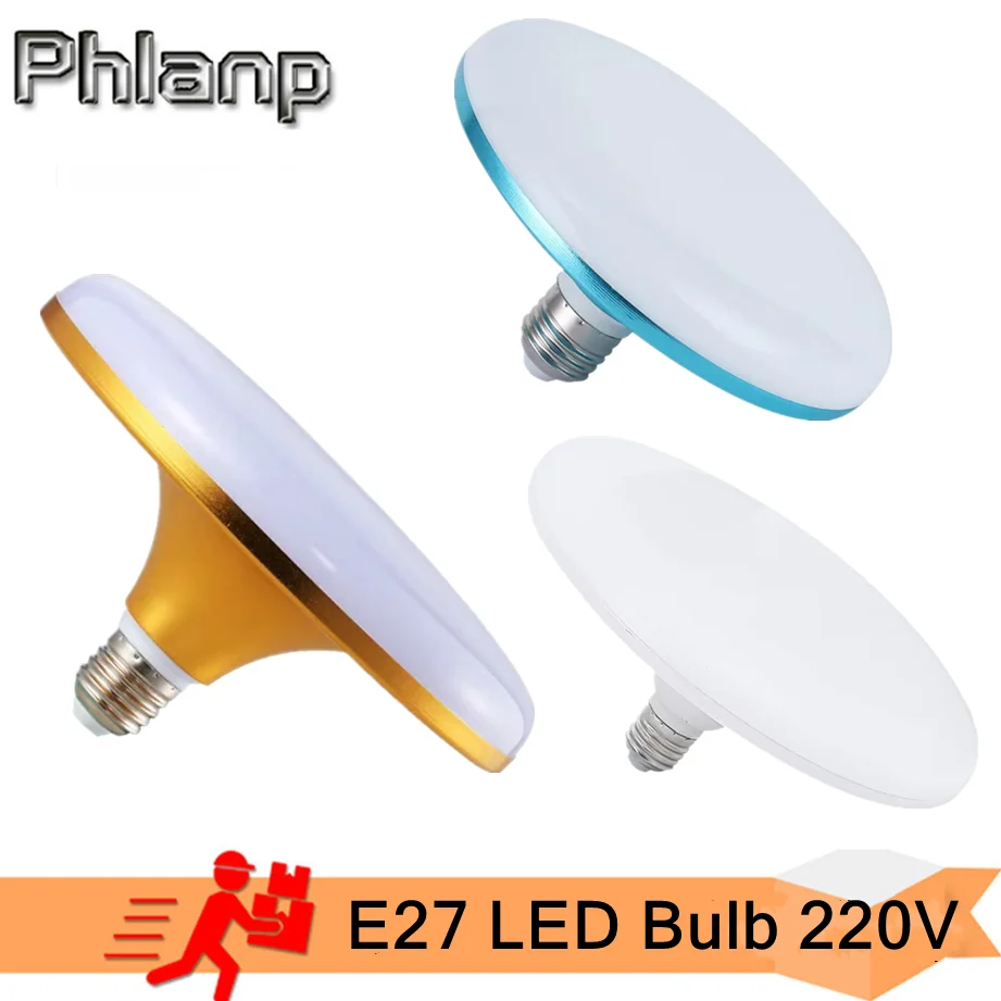 

LED Bulb E27 Led Lamp Super Bright 12W 15W 20W 30W AC 220V UFO Leds Lights Indoor Warm White Lighting Table Lamps Garage Light