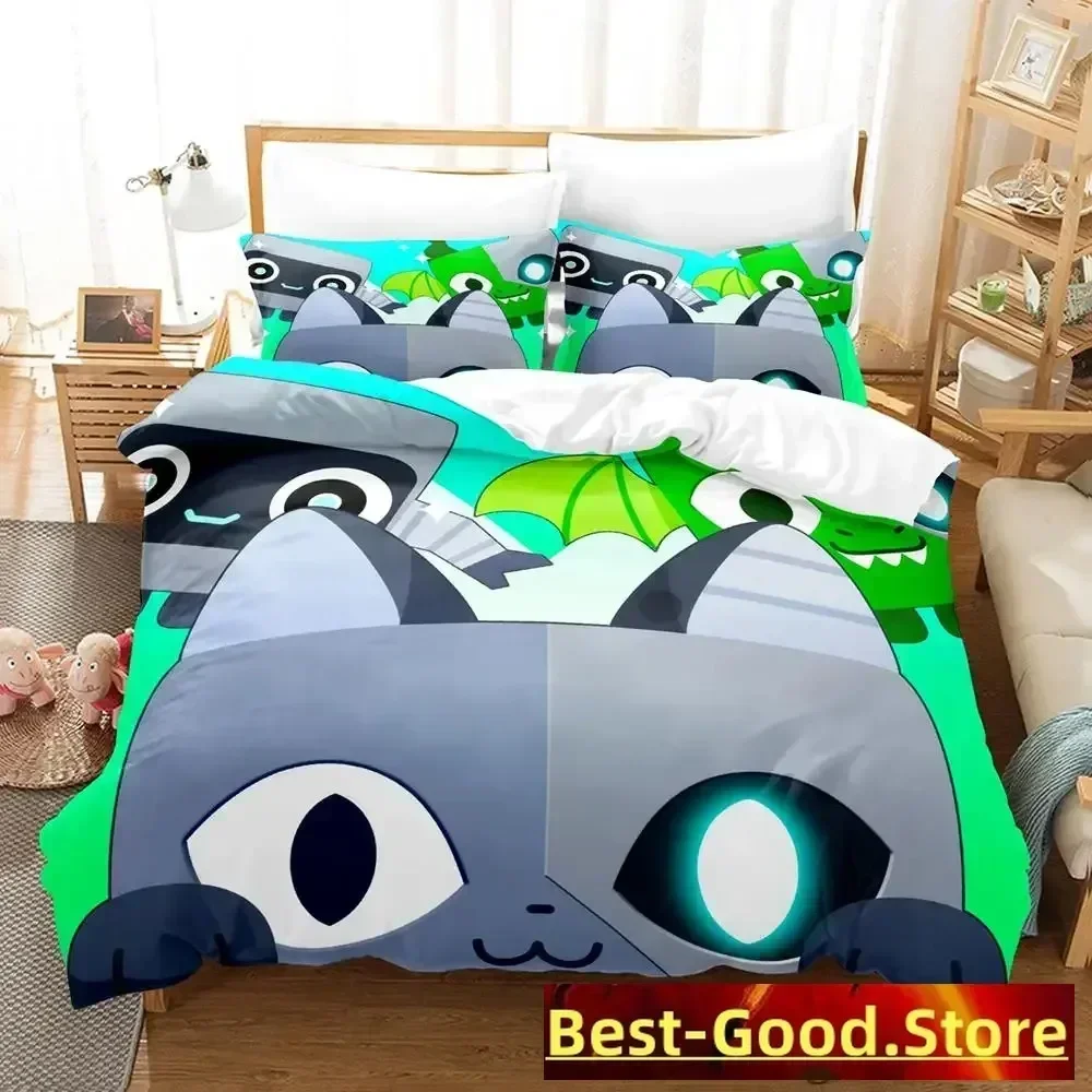 Game Pet Simulator X Bedding Set Single Twin Full Queen King Size Bed Set Adult Kid Bedroom Duvetcover Sets parure de lit Bed