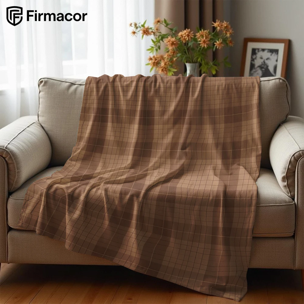 Brown Coffee Fine Ultra Soft Sherpa Fleece Blanket Fluffy Warm Halloween Cozy Throw for Sofa Couch Bedroom Gift All season