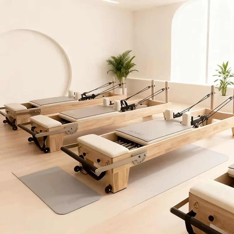 Pilates Yoga Training Center Home Reformer Bed Pilates Reformer Oak Material