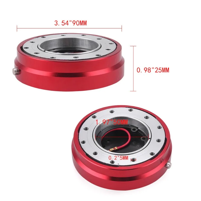 Car modification supplies, steering wheel quick release, thin aluminum alloy racing steering wheel quick release with button