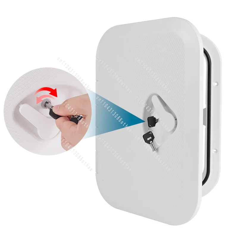 270-375mm Marine Boat Hatch with Key Security Access Door for Boat RV Storage Compartment Lockable Deck Hatch