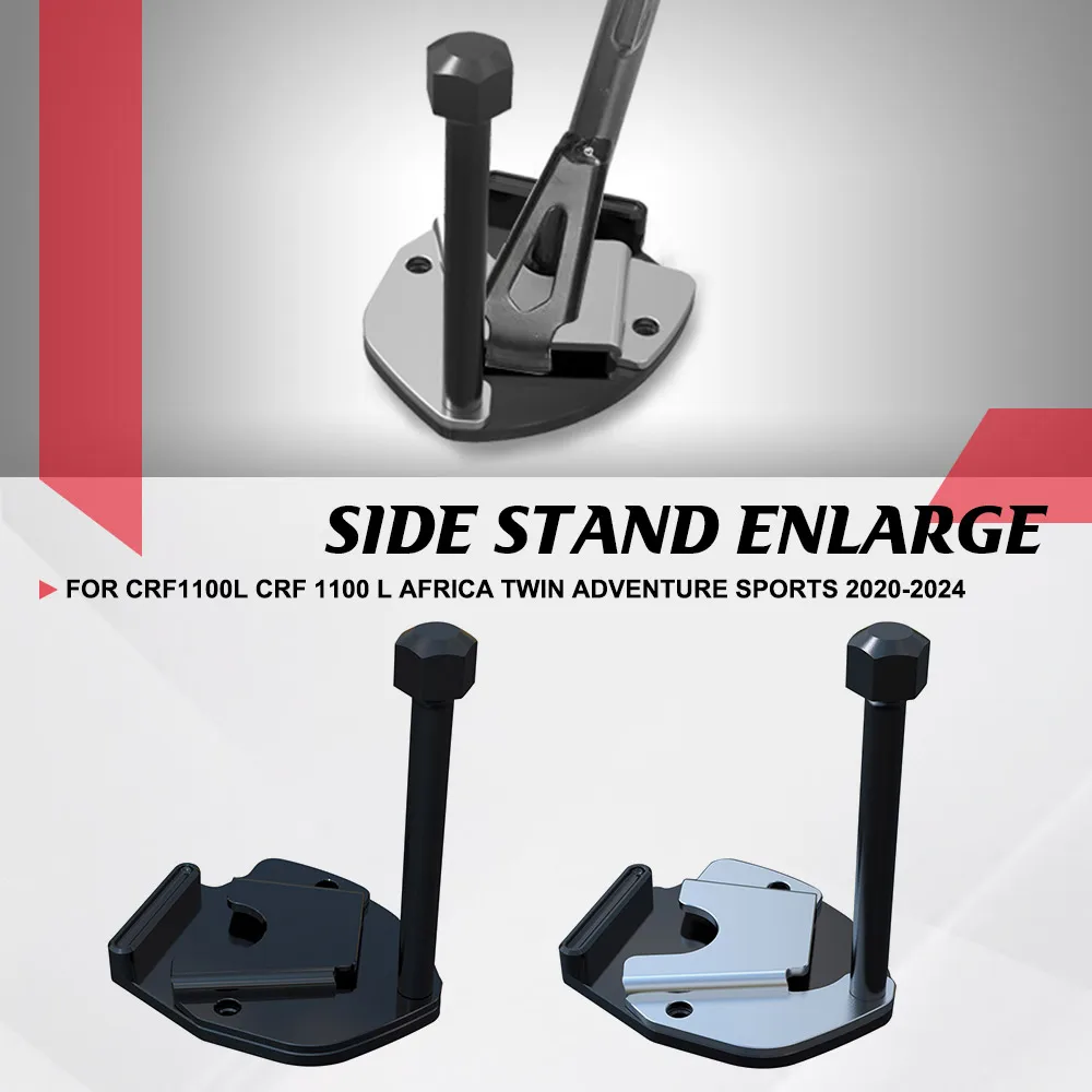 

For Honda CRF1100L CRF 1100 L Africa Twin Adventure Sports 2020-2021-2022-2023 2024 CNC Kickstand Foot Side Stand Enlarger Pad