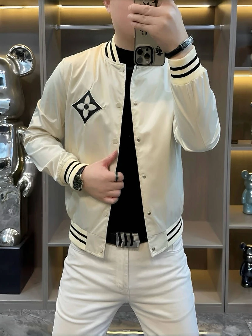 

Мужская модная удобная куртка с бейсбольным воротником, облегающего кроя, для повседневной носки, весна-осень, новинка, универсальная городская одежда