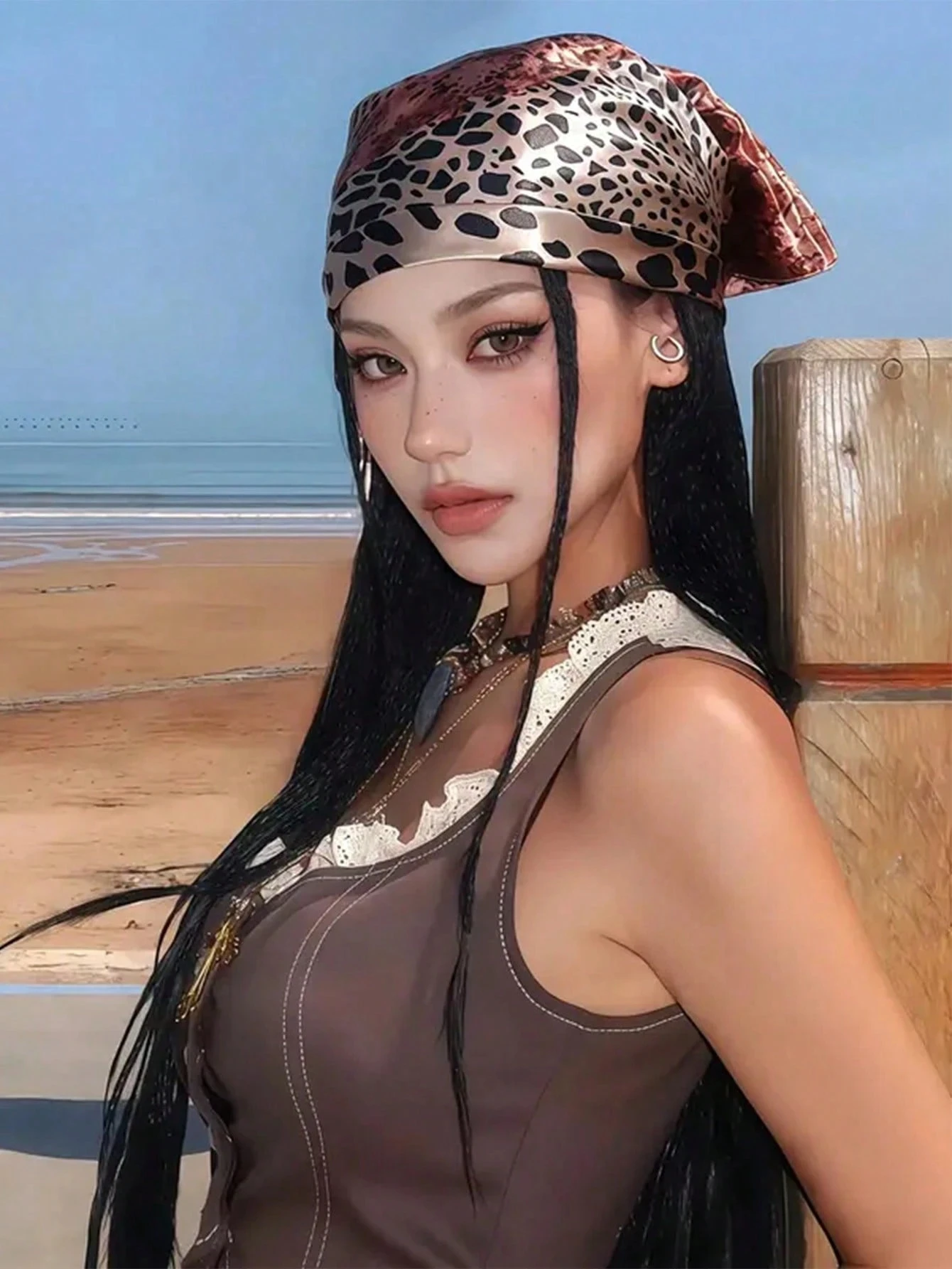 

2021, шелковая шаль, квадратный шарф для женщин, повязка на голову с принтом, платок, атласный хиджаб, ленты для волос, шейный платок, женские повязки на голову, бандана