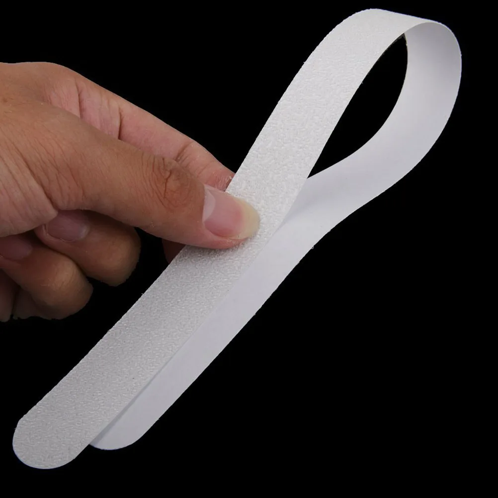 

38m White Anti Slip Stair Tread Non Skid Floor Mat Ladder Grip Strip Resin Material Silicone Backing Surface Bathroom Stair Tape