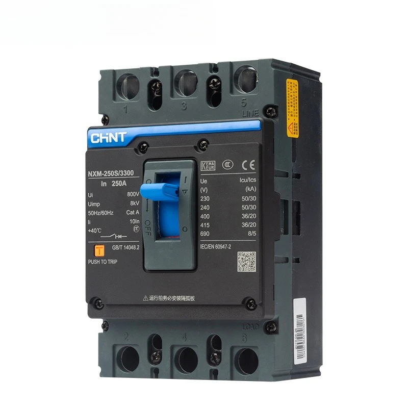 

NXM-250S/3300 Автоматический выключатель в литом корпусе 3P 160A-250A, 380 В 3-фазный MCCB для промышленной системы распределения питания