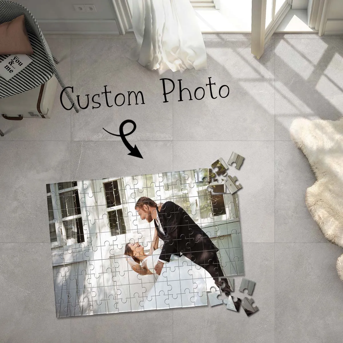 35/150/300/500/1000 قطعة صورة مخصصة ملصق مخصص لتقوم بها بنفسك شخصية صور صورة الألغاز بازل قطع فسيفساء #1