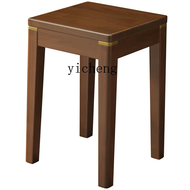 ZZ all solid wood stool Internet celebrity home stackable living room dining table wooden bench