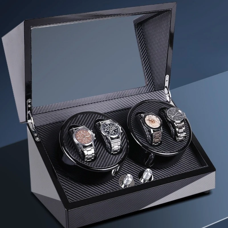 

Automatic Watch Winding Box Carbon Fiber Acrylic Storage Boxes Large Luxury Watches Display Case Watchs Organizers Supplies