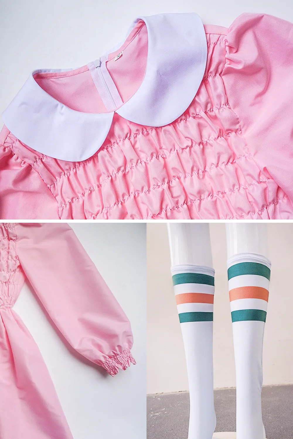 Eleven Cosplay Costume TV Pink Dress Thin Stranger 11 for Adult Kids Women Girls Outfits Fantasy Halloween Carnival Party Suit - AliExpress 200000532 Eleven Cosplay Costume TV Pink Dress Thin Stranger 11 for Adult Kids Women Girls Outfits Fantasy Halloween Carnival Party Suit - AliExpress 200000532
