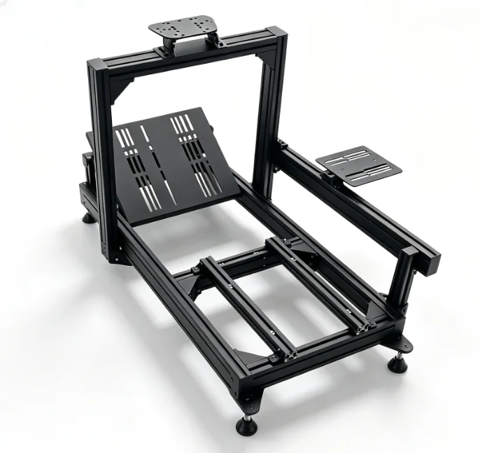 Custom 4080 Aluminum Sim Racing Cockpit Game Console Racing Wheel Pedals Shifter Handbrake Motion Kit Driving Simulator