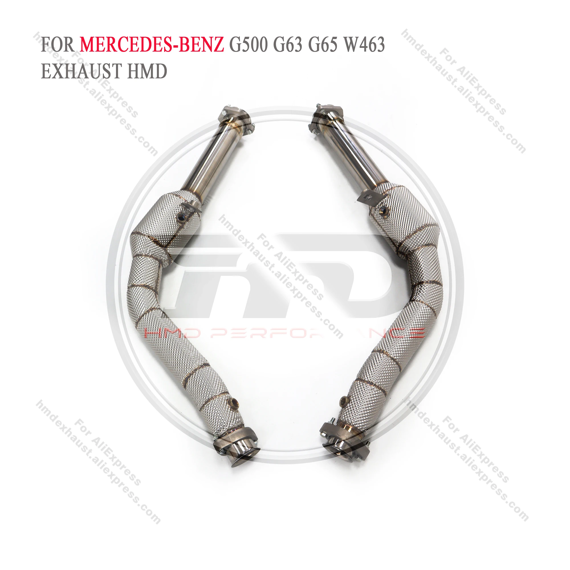 

HMD Exhaust System High Flow Performance Downpipe for Mercedes Benz G500 G63 G65 W463 With Heat Shield Racing Pipe