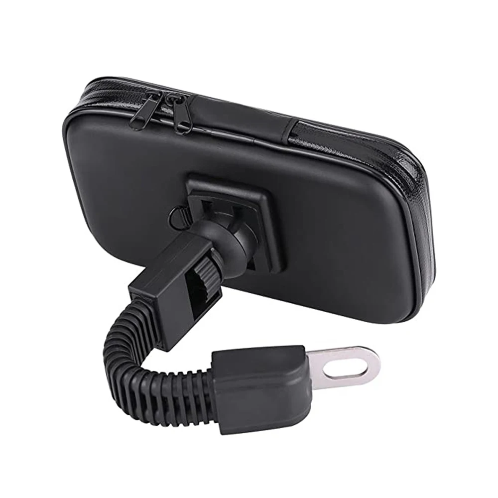 Motorcycle Phone Holder Support Rotating Moto Bicycle Rear View Mirror Stand Mount Waterproof Scooter Motorbike Phone Bag