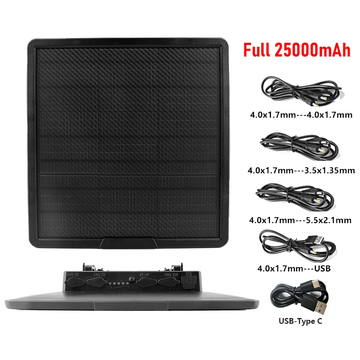 WG25000 Cellular Game Camera Solar Panel Charger Kit 6V 9V 12V Outdoor Solar Power Supply External Battery For Hunting Goods