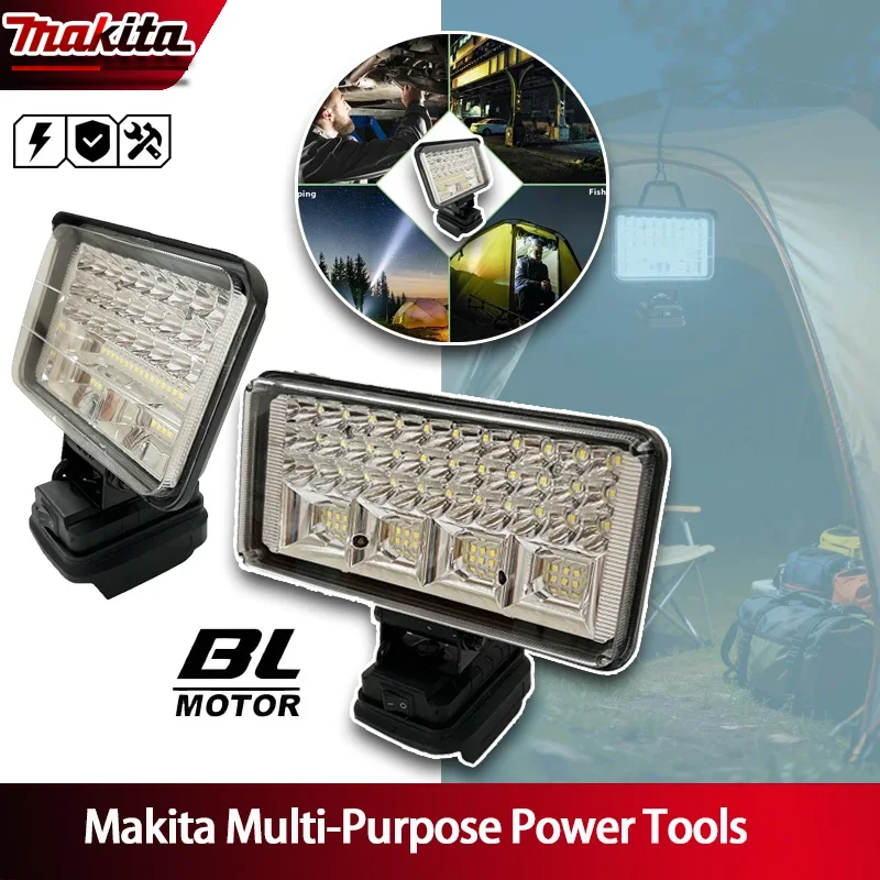 

Портативный светодиодный прожектор Makita 4/5/7 дюймов, беспроводной, для работы на улице, рыбалки, ручной, аварийный, совместим с аккумулятором 18В