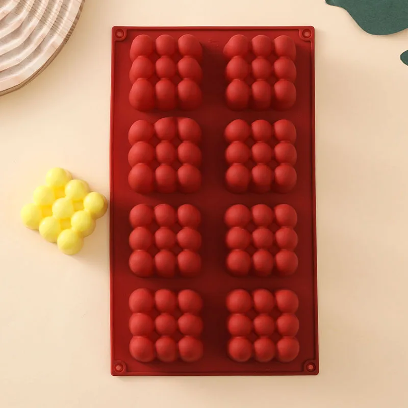 Grape Ball Cluster Silicone Cake Mold Mini Bubble Sphere Chocolate Mousse Cake Jelly Pudding Dessert Handmade Soap Baking Mould