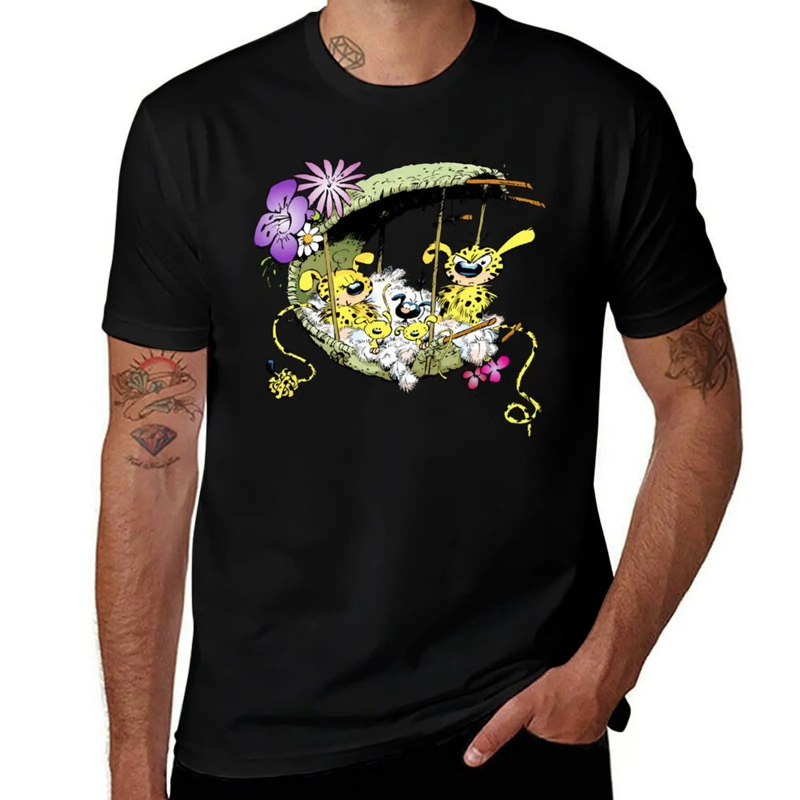 Marsupilami in nest with family T-Shirt Plus Size Quick Dry Sports Tee T-Shirt
