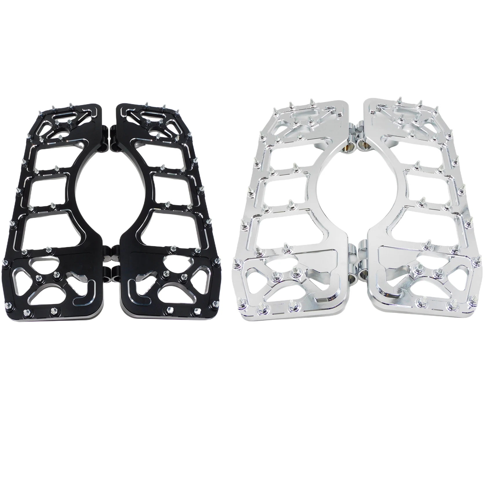 Motorcycle Driver Stretched Front Floorboards CNC Footrest Footpegs For Harley Touring Softail Street Electra Glide Road King FL