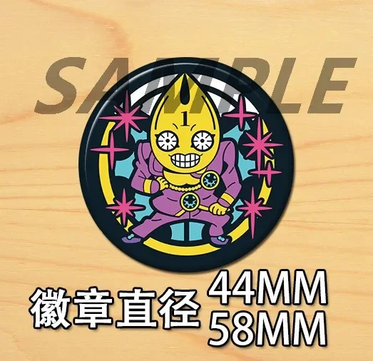 58mm Kujo Jotaro Jolyne Weather Report Giorno Giovanna Manga Fashion Jewelry Costumes Badge Novelty Anime Peripherals Decoration