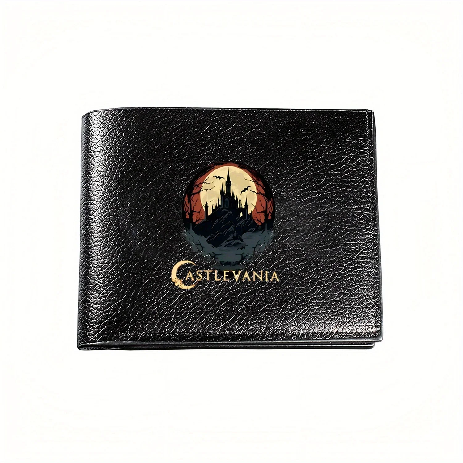

Mens Wallet,Gothic Castle Moonlight Design,Business Mens Casual Elegant Simple Practical Quality Wallet Stylish Printing Graphic