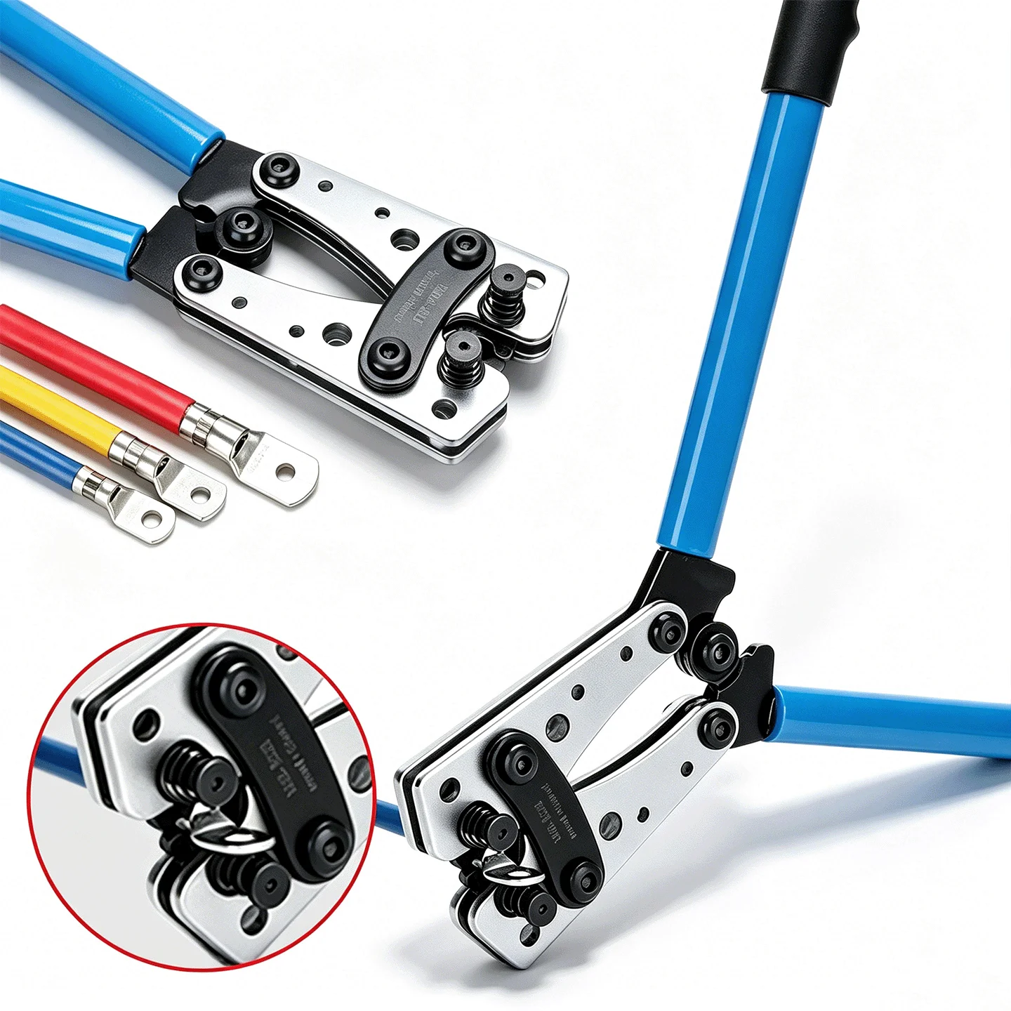 6-50mm² (AWG 10 to 1/0) Crimping Range, HX-50B Wire and Cable Terminal Crimping Tool for Electrician