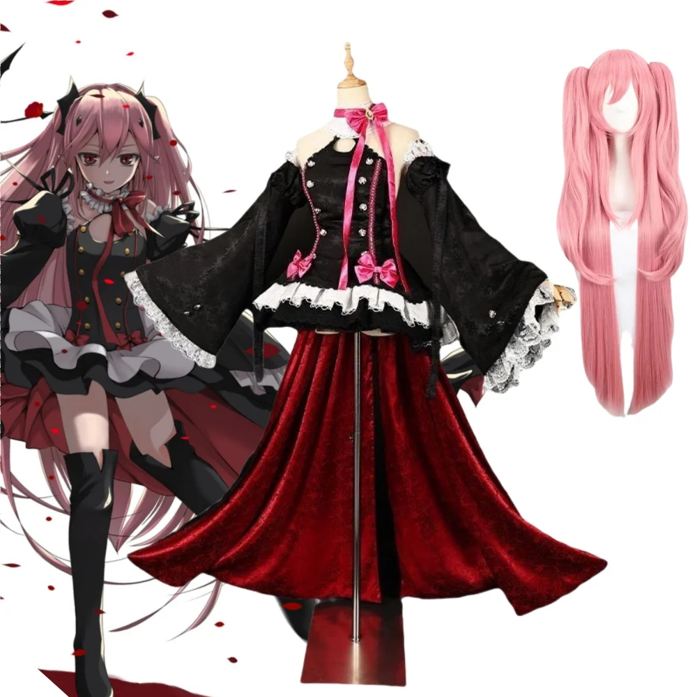 Seraph Of The End Owari no Seraph Krul Tepes Cosplay Costume Uniform Wig Cosplay Anime Witch Vampire Halloween Costume For Women