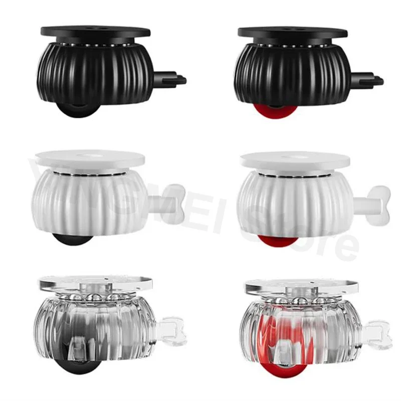 Self-Adhesive 360° Rotating Furniture Silent Pulley with brakes universal Stainless Steel Swivel Wheels Household Accessories