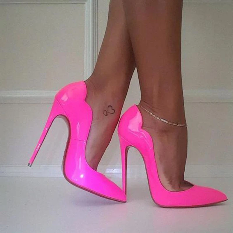 

Розово-розовые туфли на высоком каблуке, женские туфли-лодочки на очень высоком каблуке с острым носком, женские туфли-лодочки на тонком каблуке 10/12 см