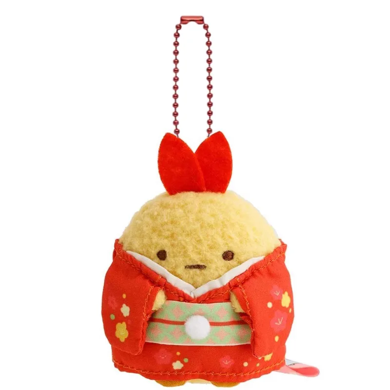 Leuke Cartoon Kawaii Sumikkogurashi Ebifurai Nippon Kimono Serie Pluche Sleutelhanger Tas Kleine Hanger Ornamenten Pop Speelgoed Gift