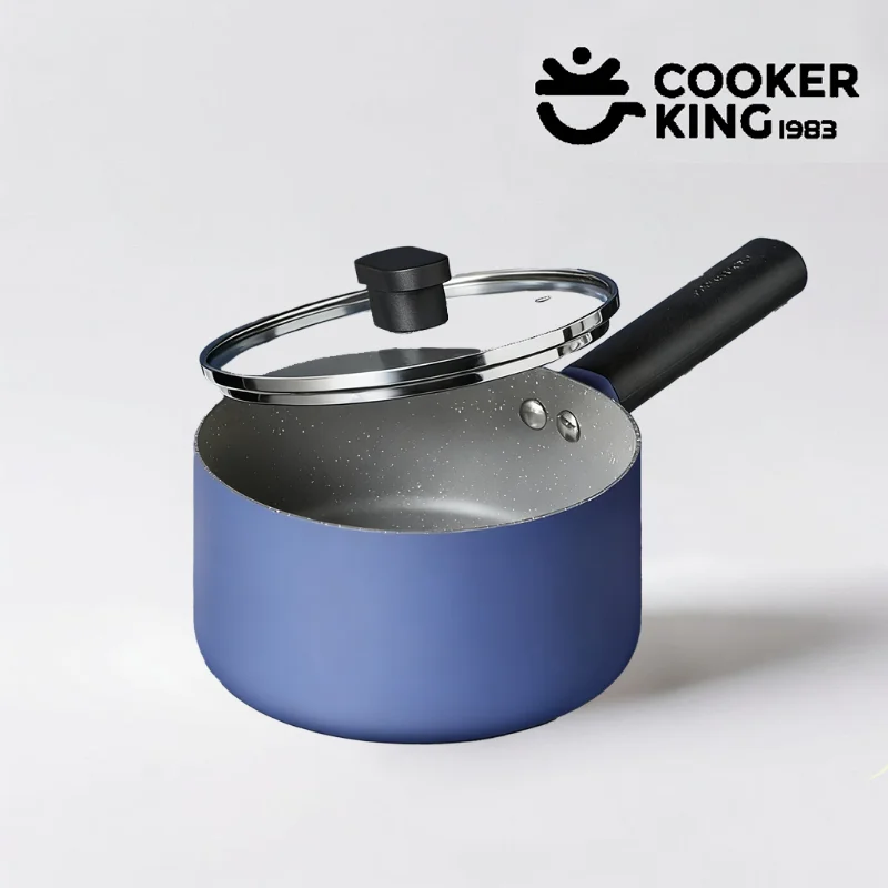 

COOKER KING 16cm Milk Pan Aluminum Alloy Portable Camping Pot Instant Noodle Pot Baby Food Pot Compact and Exquisite Gift