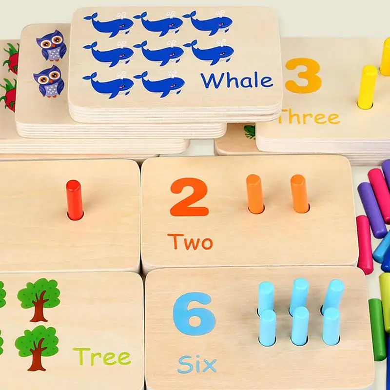 Montessori Peg Board Speelgoed Houten Tellen Peg Board Speelgoed Voorschoolse Leren Speelgoed Wiskunde En Cijfers Educatief Leren