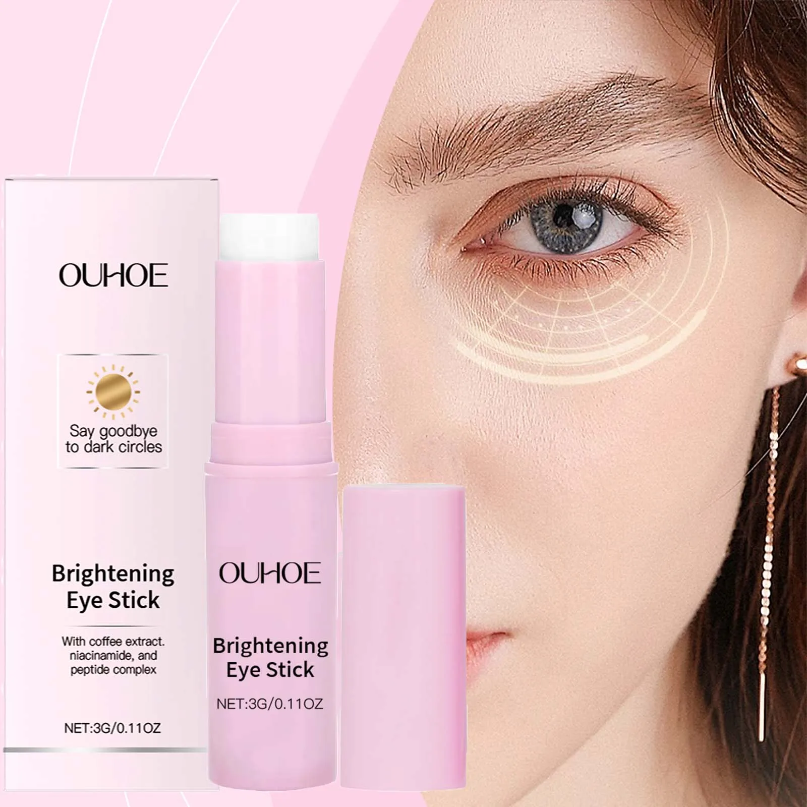 Crème éclaircissante pour les yeux bâton éclaircissant les ridules estompe les cernes sacs raffermissant hydratant crème hydratante pour les yeux