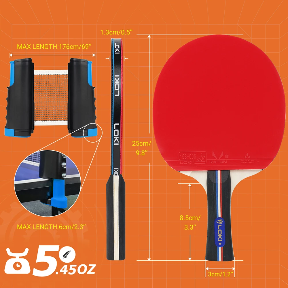 ชุดฝึกซ้อมปิงปองมืออาชีพ ไม้ปิ - Table Tennis Indoor Or Outdoor บทวิจารณ์และราคา