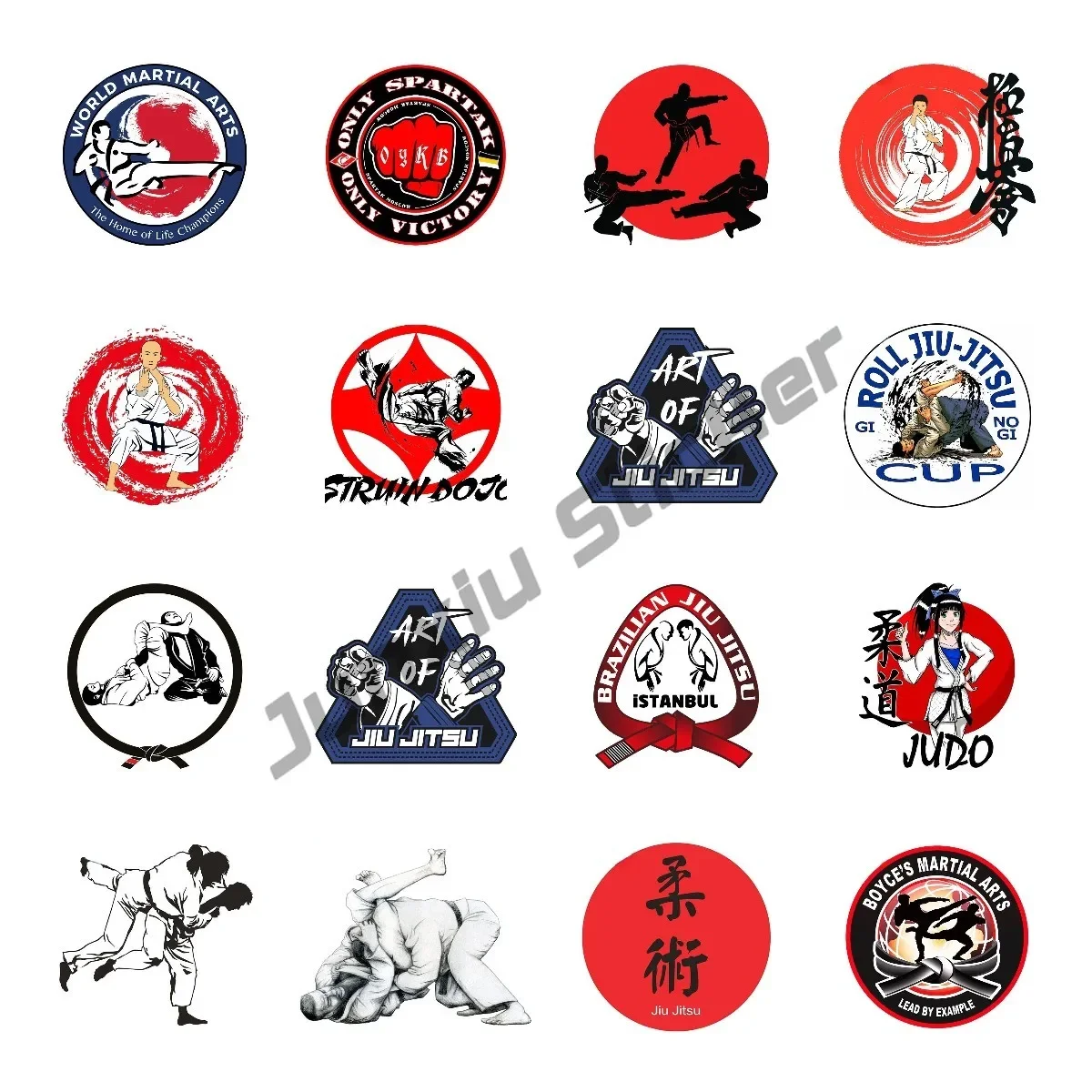 

Jiu Jitsu Sticker Funny JDM Car Stickers Occlusion Scratch Body Vehicle Girl Gift Decorations Decoration