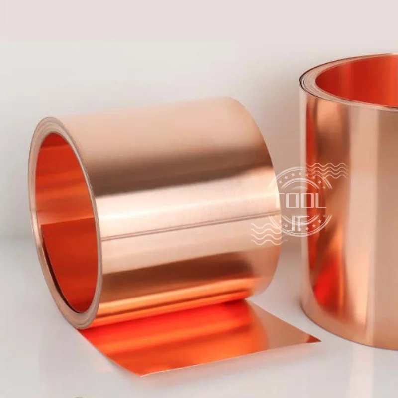 

Length 1M T2 Pure Copper Sheet Strip 0.02-1mm Ultra-Thin Foil Thick Plate for Grounding Conductive Heat Sink Width 100-400mm