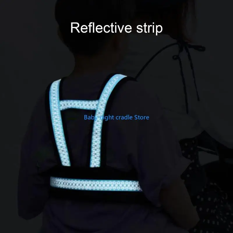 J2FF สายรัดเข็มขัดนิรภัยรถจักรยานยนต์สำหรับเด็กแบบสากลพร้อมแถบสะท้อนแสงสำหรับเด็ก