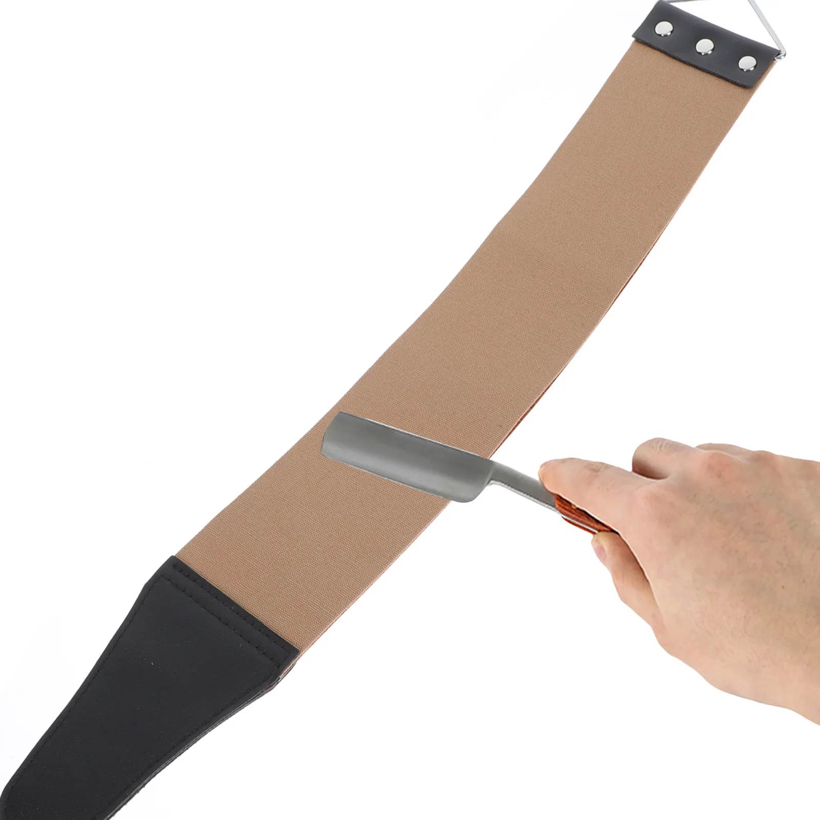 

2Pcs Razor Strop Tool Dual sided Sharpening Strap Hone Belt Home Barber Shop Use Stainless Steel Canvas